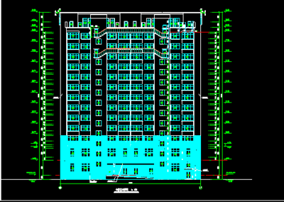 青岛景苑工程六号楼建筑CAD设计施工图